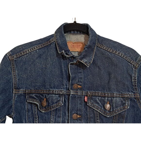 Vintage 1980s Levis Type III Trucker Jacket Kids M USA Womens XS/S Cropped - Picture 6 of 9